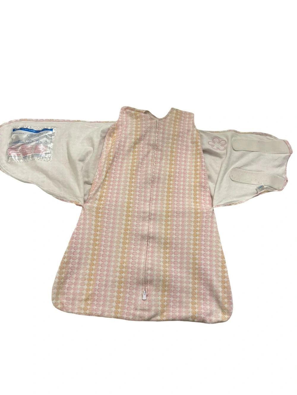 Halo Pink and Cream Floral Pattern Sleep Sack 3-6 Months